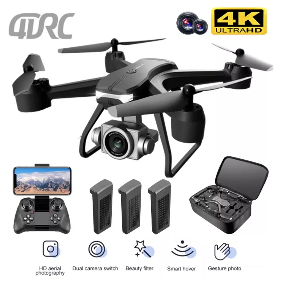 4DRC V14 Professional Drone 6K HD Dual Camera Wifi FPV Portable RC Quadcopter 2 BATTERY,Drones Suitable For Adults & Beginners.Logistics Is Randomly Sent By UPS,USPS,Self-pickup.