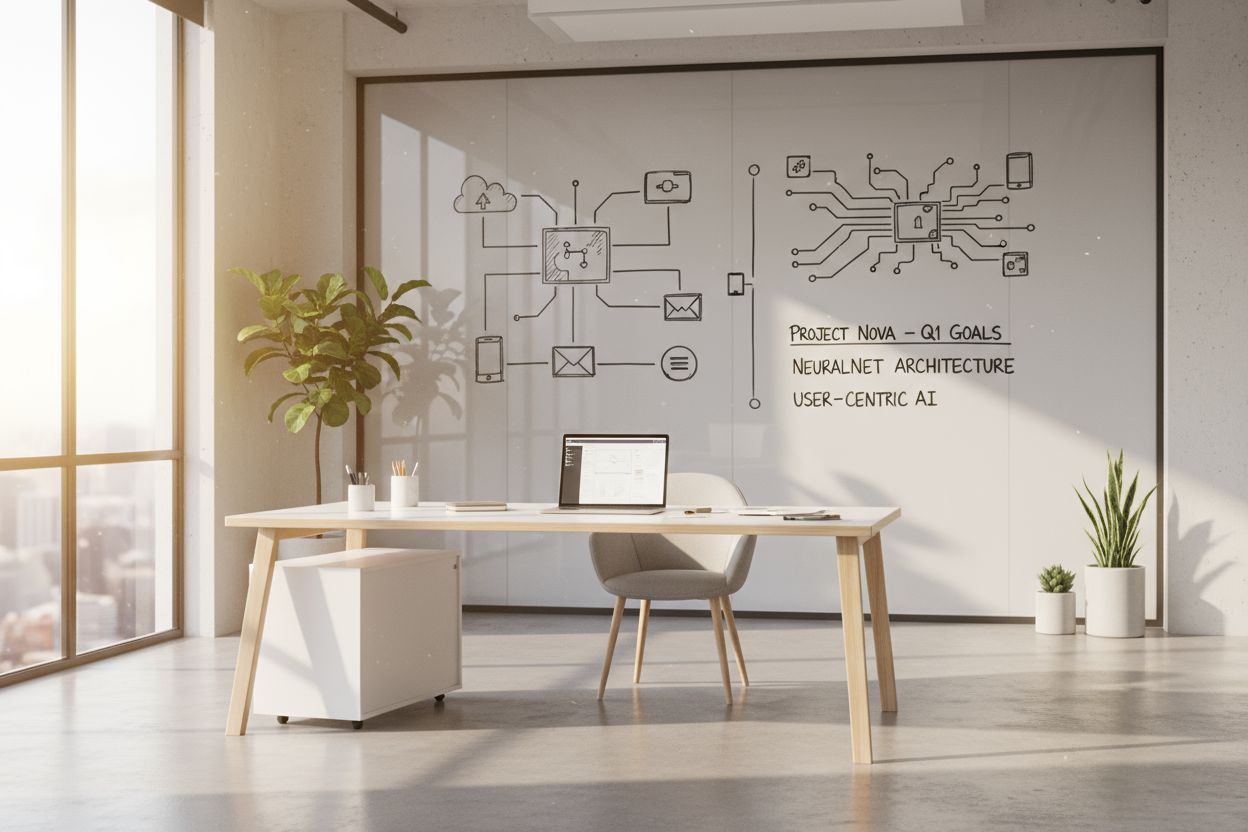 series of images telliing brand story for a tech company store